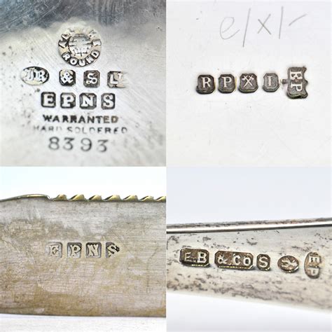 A hallmark is a stamp or engraving placed on silver items by the manufacturer. . Silver plate hallmarks